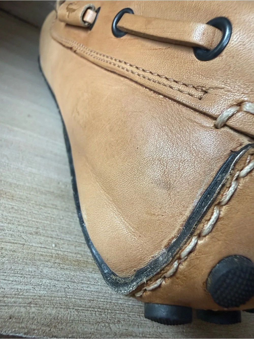 NWOT Mens Arfango Firenze Tan Leather Driving Shoe Loafer Moccasin Size 9.5/10